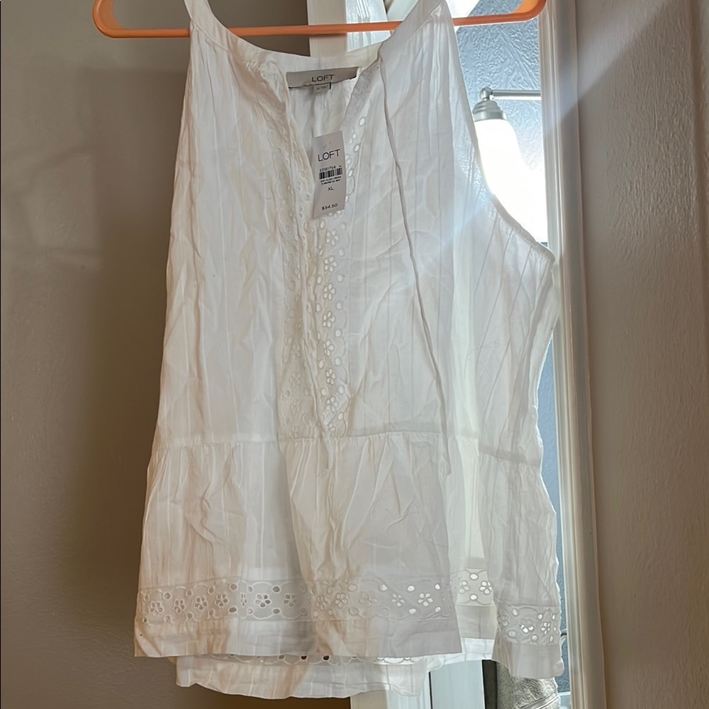 LOFT White Sleeveless Top